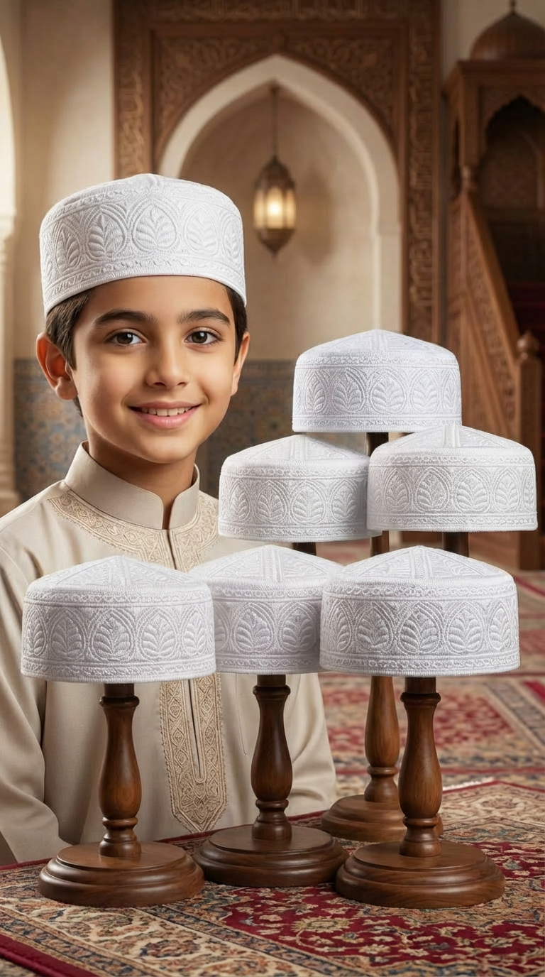 Peci Haji Almughits Putih Anak