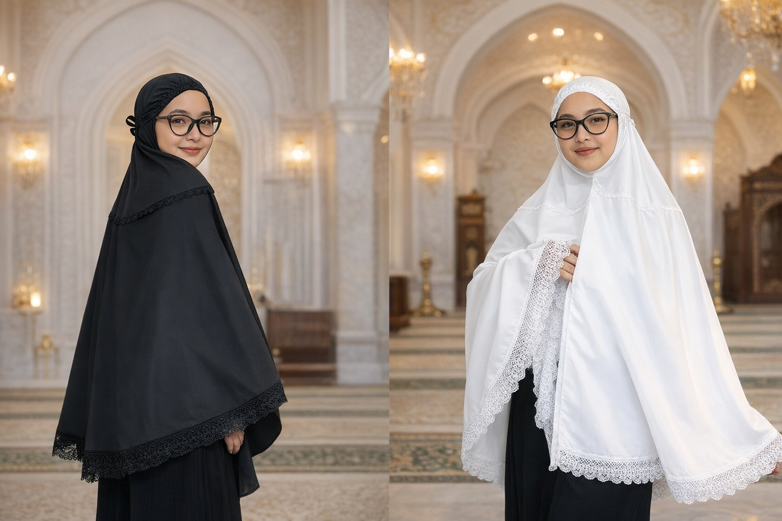 Bergo Katun Kantong Jumbo Hitam