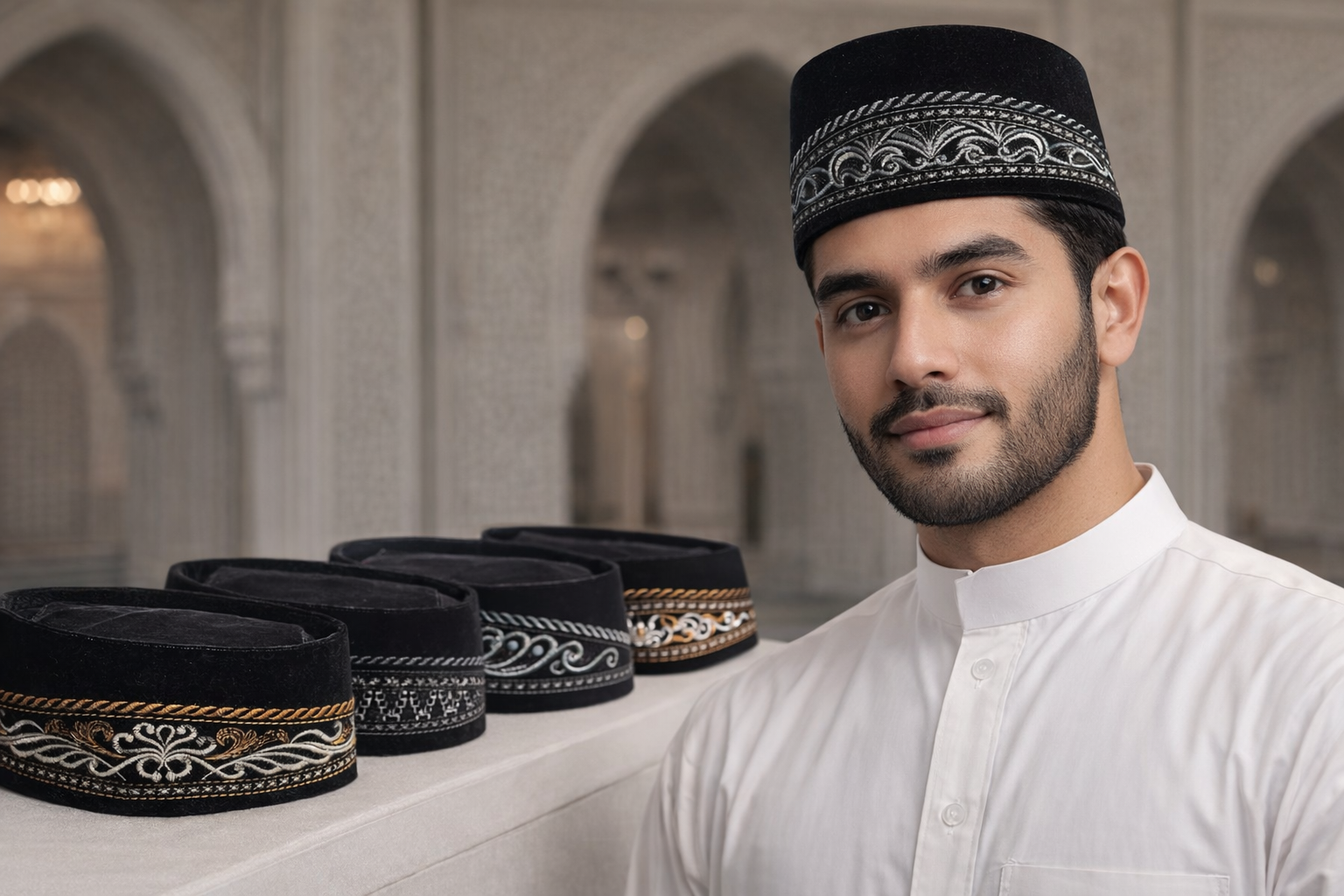 Songkok Crownmas Bordir