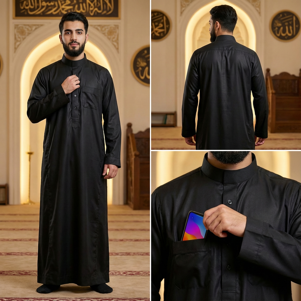 Gamis Hitam Dewasa