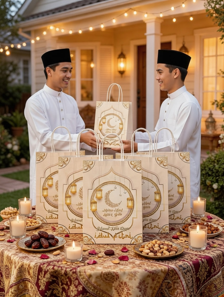 Tas Hampers Idul Fitri Kertas Cream (26x21)