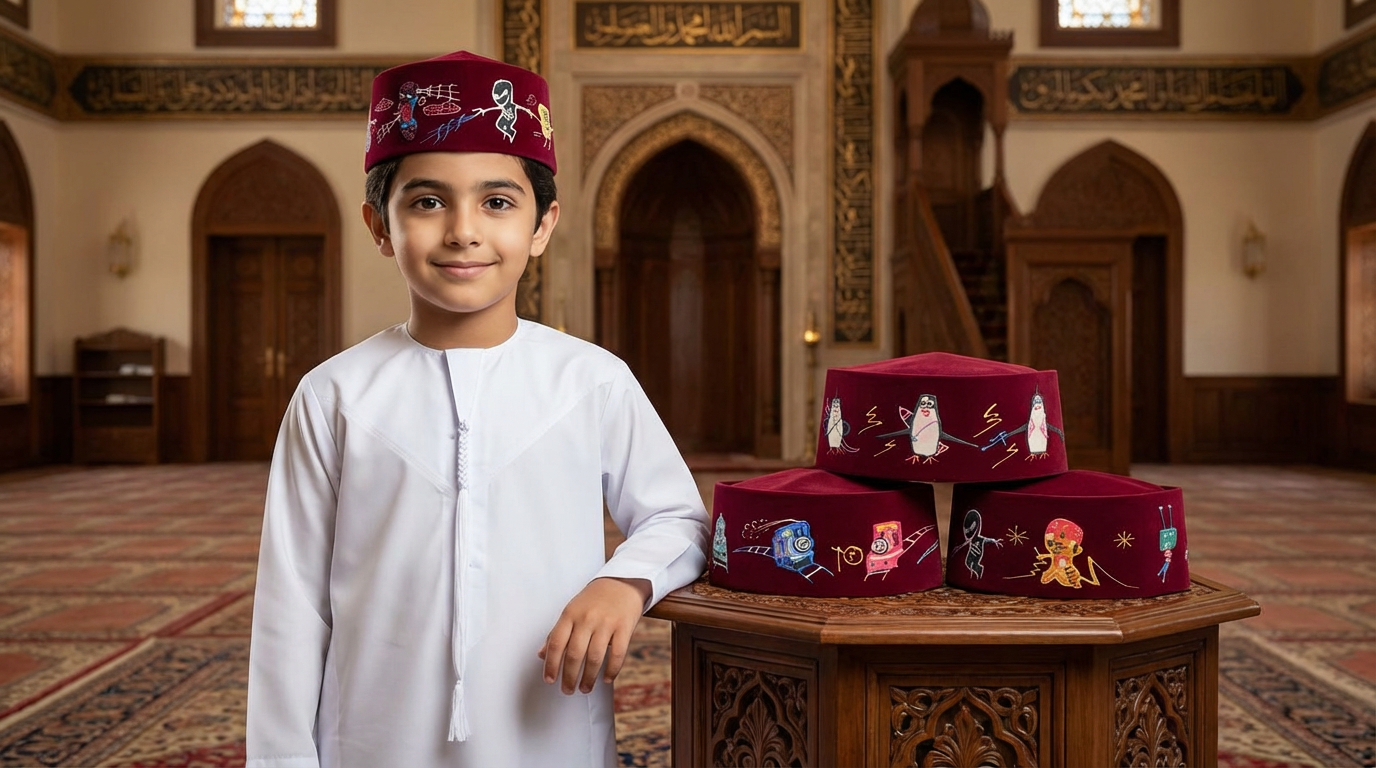 Songkok Katun Anak Soga Merah