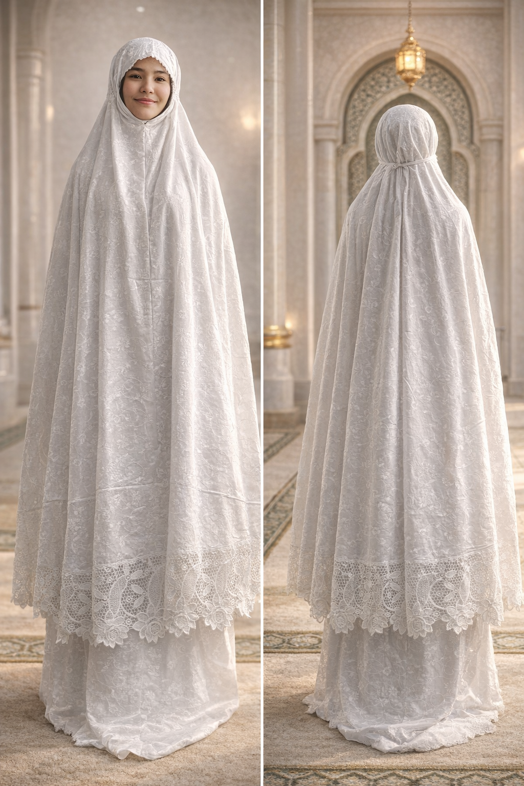 Mukena Semi Sutra Sleting Jumbo